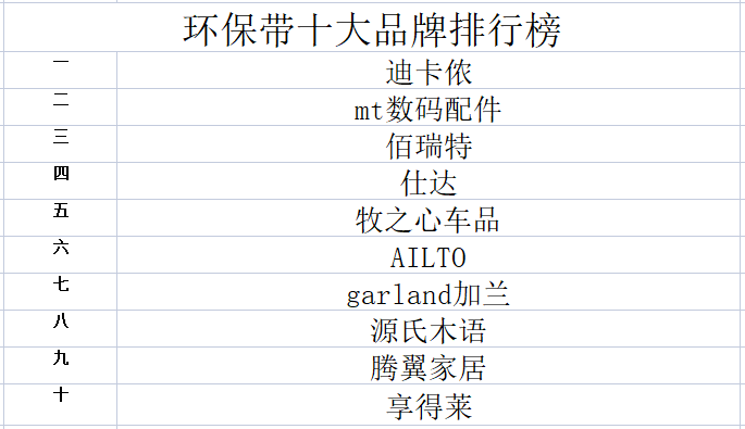 非凡体育2023年环保带十大品牌排行榜(图1)